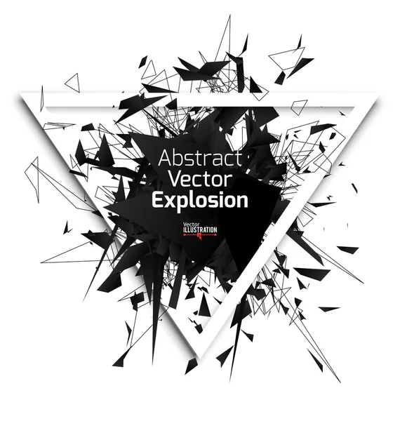 Abstrakte schwarze Explosion — Stockvektor