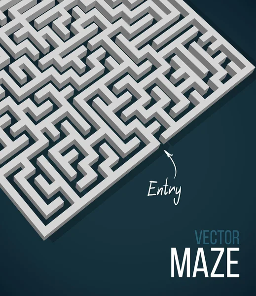 3D maze Illustration — Stock vektor