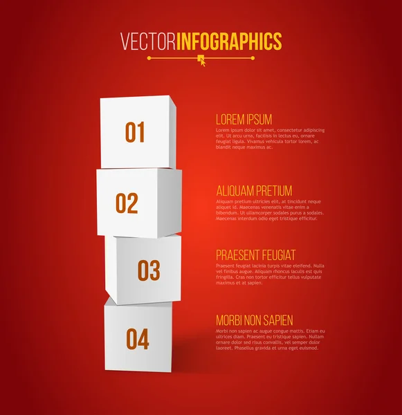 Diseño de cajas paso a paso — Vector de stock