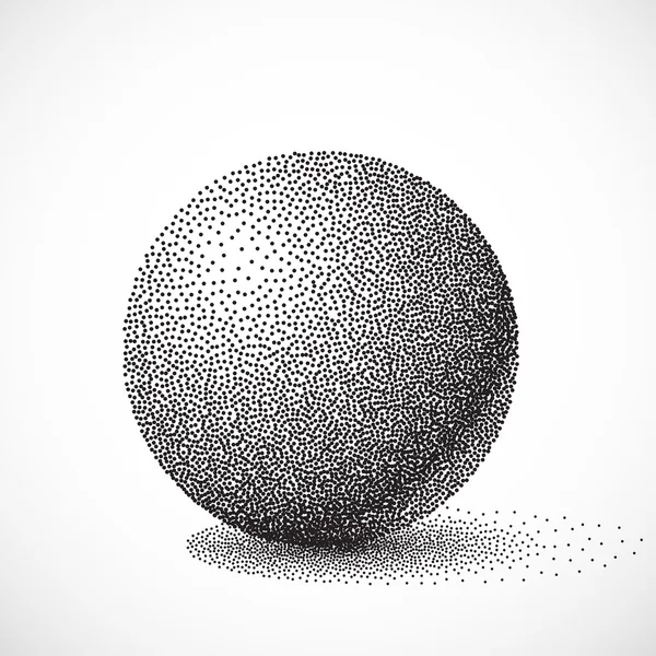 Dotwork gebied op wit — Stockvector