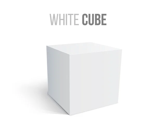 3d cubo blanco . — Vector de stock