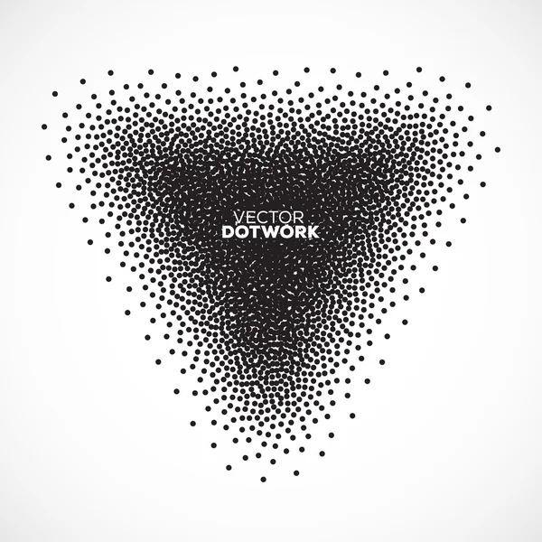 Abstrakt Dotwork triangel — Stock vektor