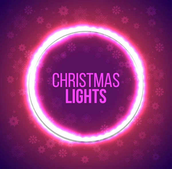 Pink Christmas Lights ramki — Wektor stockowy