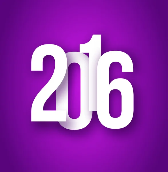 2016 Nombre sur fond violet — Image vectorielle