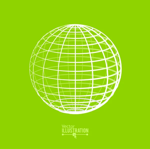 Logo globe terrestre — Image vectorielle