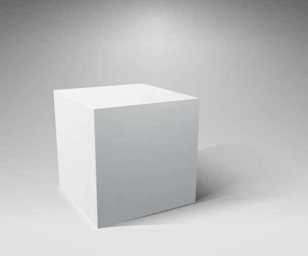 3d белый куб . — стоковый вектор
