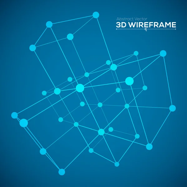 Cubos de malha Wireframe —  Vetores de Stock