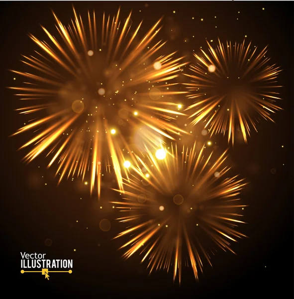 Illustration de feux d'artifice festifs — Image vectorielle