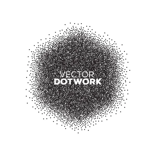 Dotwork Sechseck Banner — Stockvektor