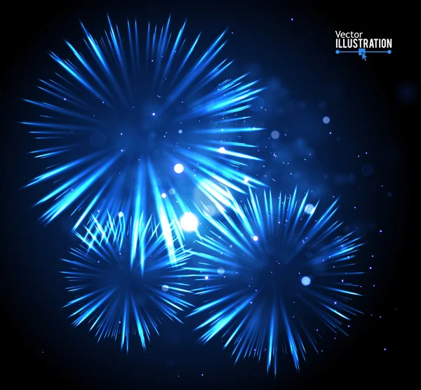 Festive Fireworks Illustration — Stock Vector