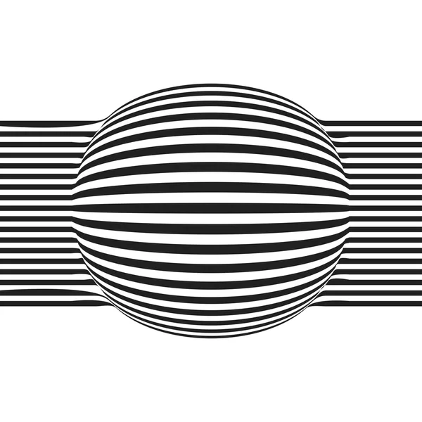 Randig optisk Illusion — Stock vektor