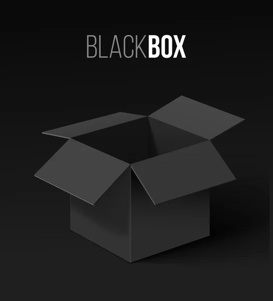 Открытый черный ящик . — стоковый вектор
