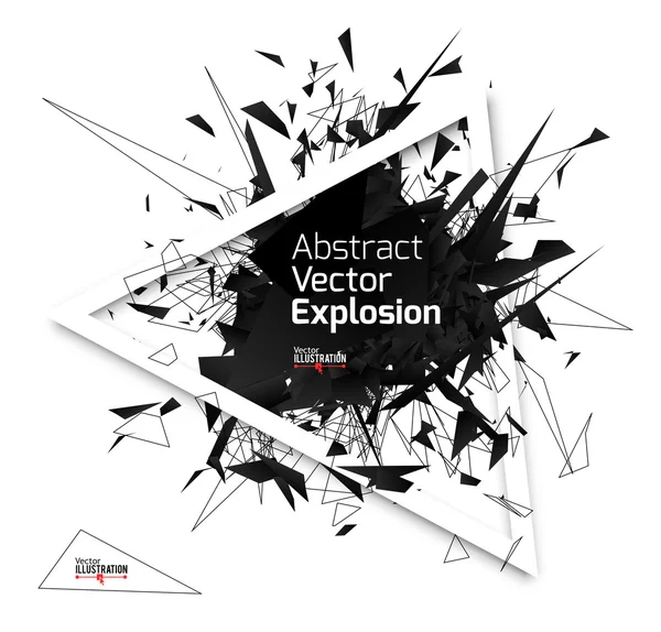 Abstrakte schwarze Explosion — Stockvektor