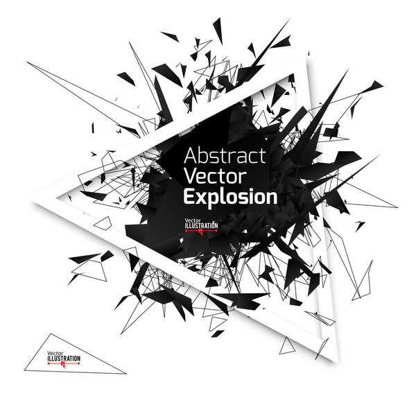 Abstract black explosion 