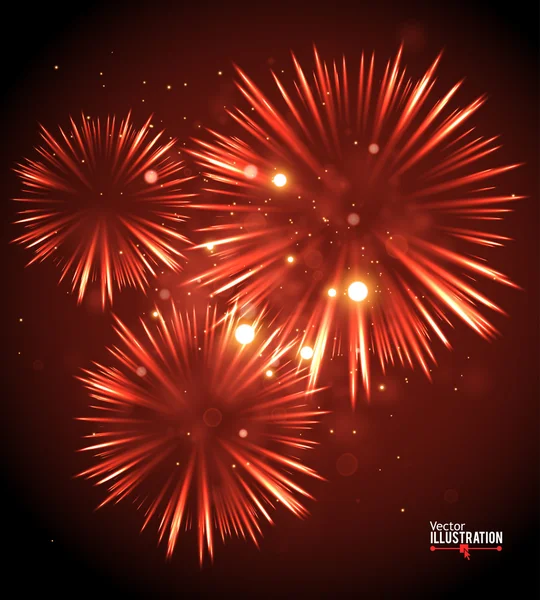 Fogos de artifício festivo Ilustração — Vetor de Stock