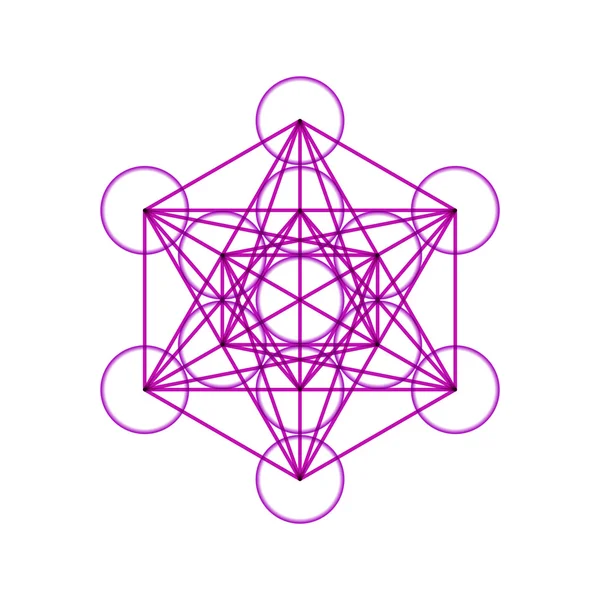 幾何学的図形 Metatrons キューブ — ストックベクタ