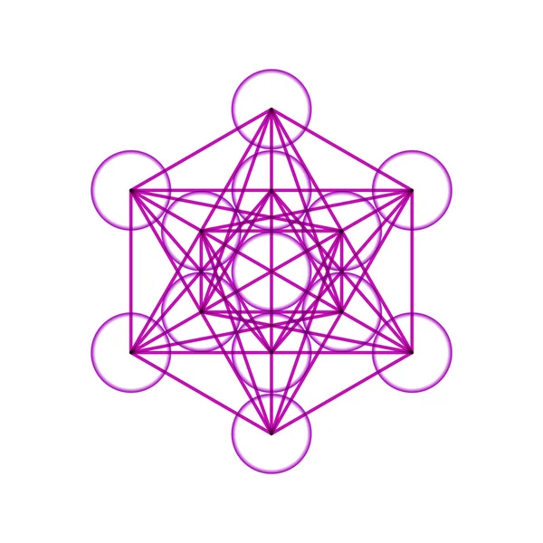 Geometrische Figur Metatronen Würfel — Stockvektor