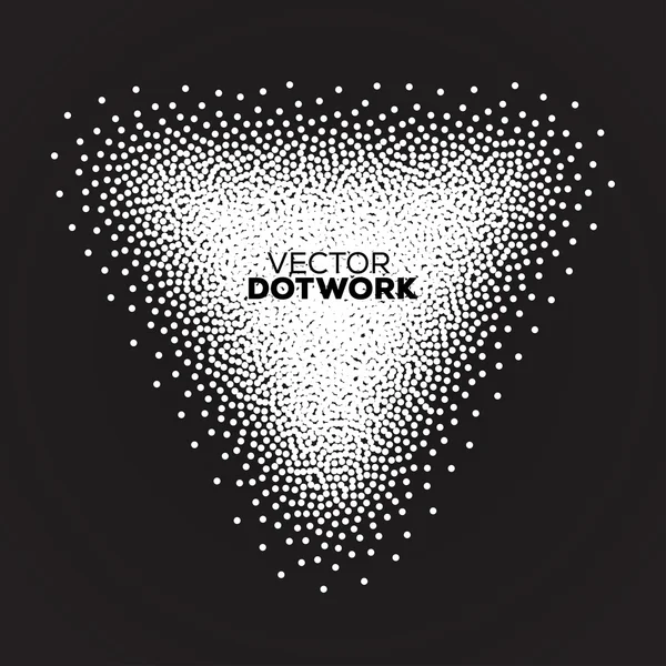 Abstract Dotwork driehoek — Stockvector