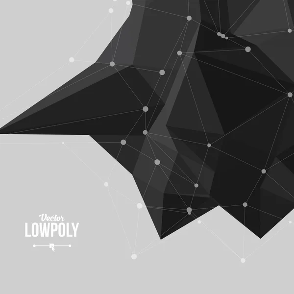 3D low Polygon geometria háttér — Stock Vector