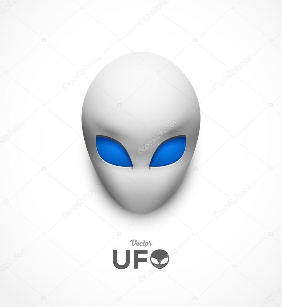 Alien Face Icon. Vector Illustration.