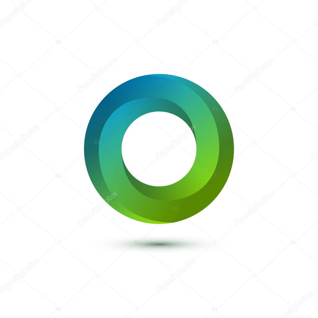 Impossible Circle Sign. Abstract Design. Logo Template. Vector Illustration.