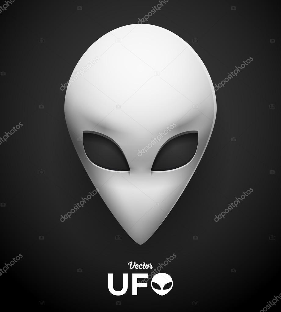 Alien Face Icon. Vector Illustration.