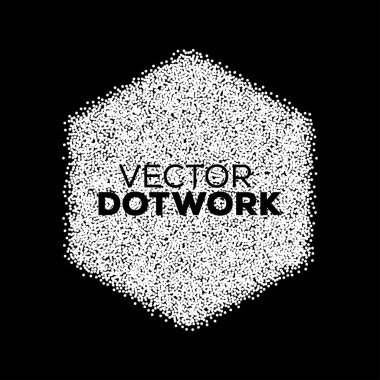 Dotwork altıgen afiş