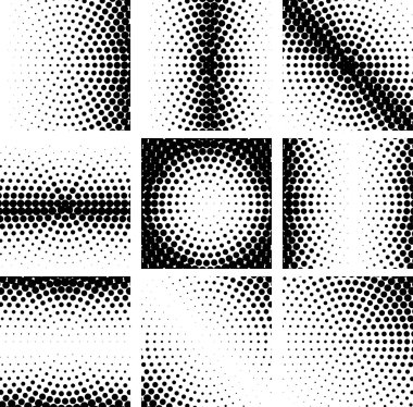 Soyut yarı ton daire