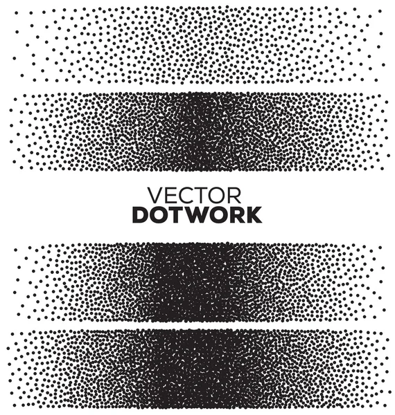 Gradient Dotwork Banner — Stockvektor