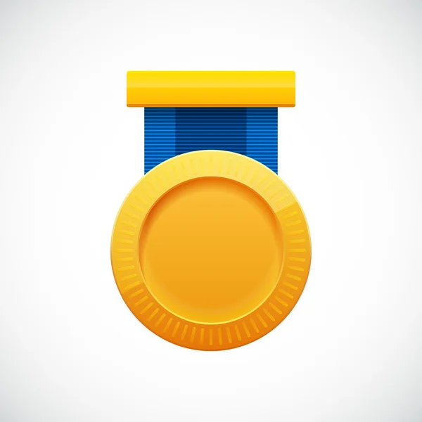 Premio Medalla en Blanco de Oro — Vector de stock