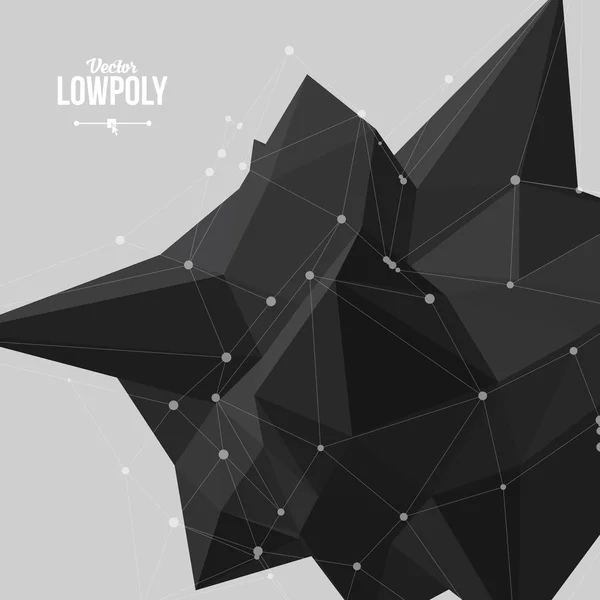 3D low Polygon geometria háttér — Stock Vector