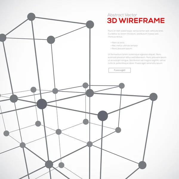 Cubos de malla Wireframe — Archivo Imágenes Vectoriales