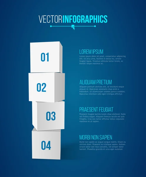 Diseño de cajas paso a paso — Vector de stock