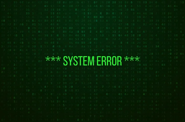 Systém chyba digitální čísla pozadí — Stockový vektor
