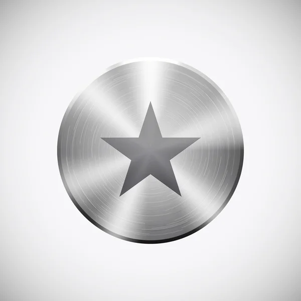 Çelik yıldız simgesi — Stok Vektör