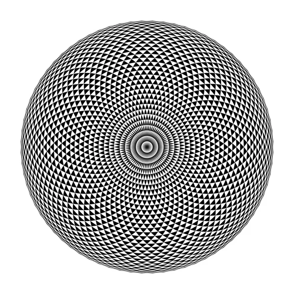 Patrón circular blanco y negro — Vector de stock