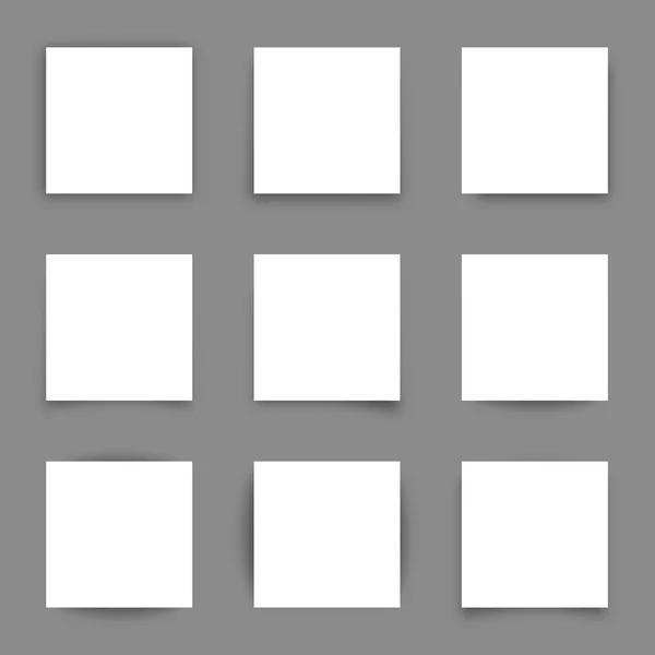 Blanco papier vierkantjes — Stockvector