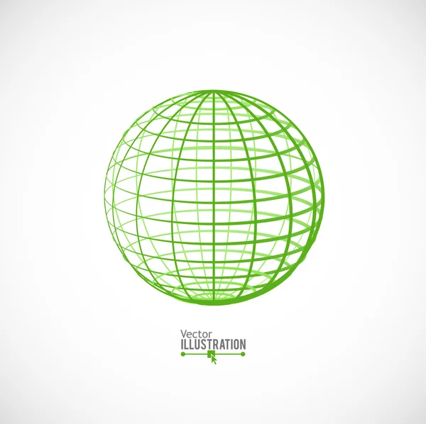 Earth globe logo — Stockvector