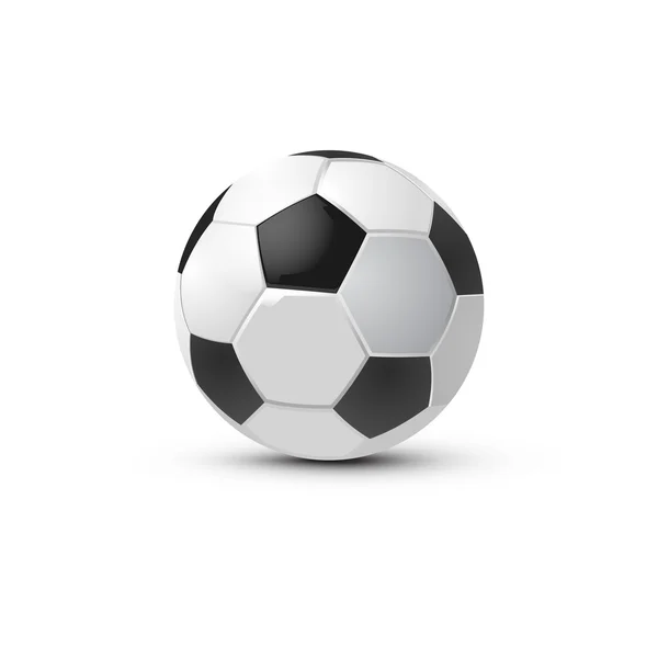 Pelota de fútbol en blanco — Vector de stock