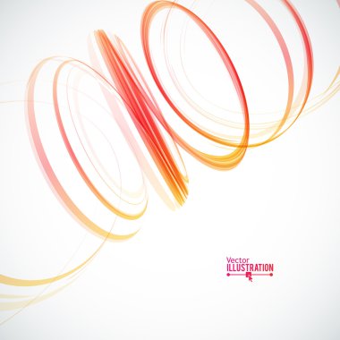 Beyaz arka plan üzerinde soyut sarmal