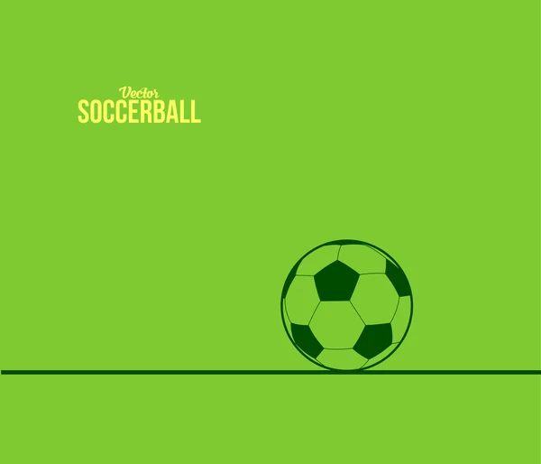 Pelota de fútbol en verde — Vector de stock