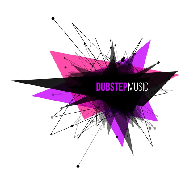 Banner de explosão Dubstep abstrato — Vetor de Stock