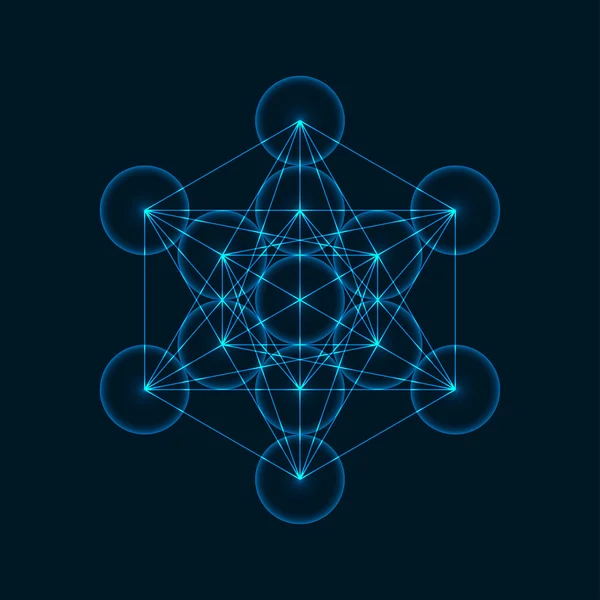Figure géométrique Métatrons Cube — Image vectorielle