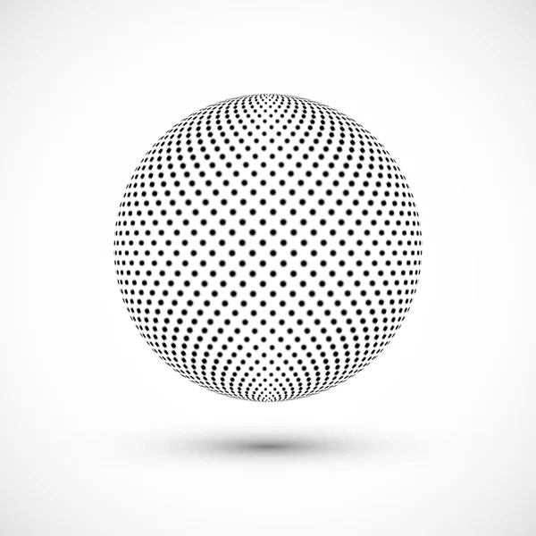 Globe demi-teinte abstrait — Image vectorielle