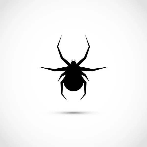 Zwarte Spider pictogram — Stockvector