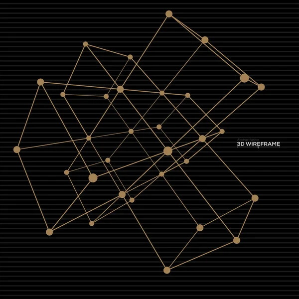 Cubos de malla Wireframe . — Archivo Imágenes Vectoriales