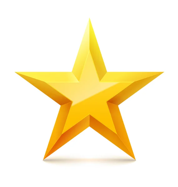 Το Golden star με αντανάκλαση — Διανυσματικό Αρχείο