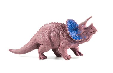 Beyaz arka planda izole edilmiş dinazor oyuncağı, Minaiture dinozor modeli