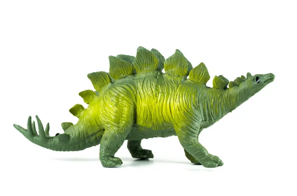 Leksak Stegosaurus Dinosaurie Färgglada Vit Bakgrund Utdöda Arter — Stockfoto