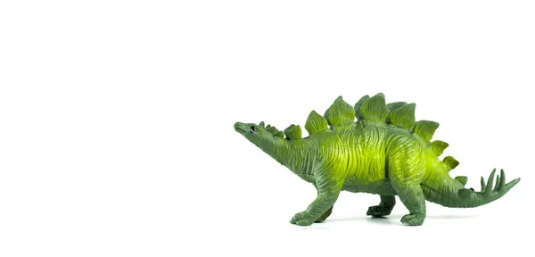 Spielzeug Stegosaurus Dinosaurier Bunter Weißer Hintergrund Ausgestorbene Arten — Stockfoto